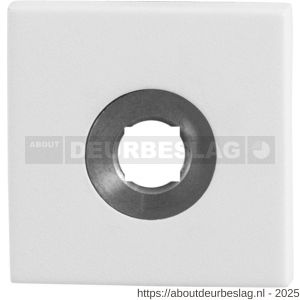 GPF Bouwbeslag ZwartWit GPF8100.42R vierkant click rozet 50x50x8 mm rechtsdraaiend wit - R21005825 - afbeelding 1