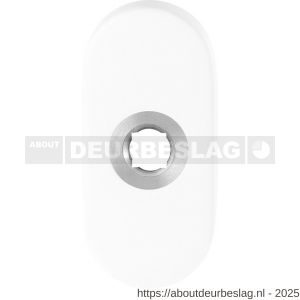 GPF Bouwbeslag ZwartWit GPF8100.44R ovaal click rozet 70x32x10 mm rechtsdraaiend wit - R21008111 - afbeelding 1