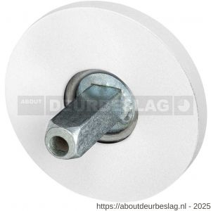 GPF Bouwbeslag ZwartWit GPF1100.05.400 rozet rond 50x6 mm met vastgelaste knopvastzetter wit - R21011525 - afbeelding 1
