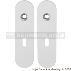 GPF Bouwbeslag ZwartWit GPF8100.50 BB56 kortschild afgerond enkelverend 169x46x8,5 mm BB56 wit - R21003909 - afbeelding 1