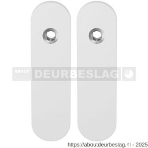 GPF Bouwbeslag ZwartWit GPF8100.50 blind kortschild afgerond enkelverend 169x46x8,5 mm blind wit - R21004402 - afbeelding 1