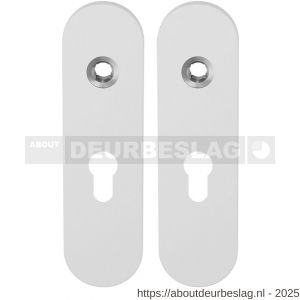 GPF Bouwbeslag ZwartWit GPF8100.50 PC55 kortschild afgerond enkelverend 169x46x8,5 mm PC55 wit - R21006469 - afbeelding 1