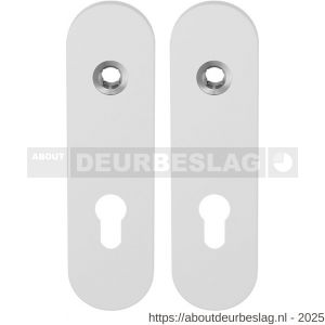 GPF Bouwbeslag ZwartWit GPF8100.50 PC72 kortschild afgerond enkelverend 169x46x8,5 mm PC72 wit - R21003908 - afbeelding 1