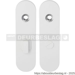 GPF Bouwbeslag ZwartWit GPF8100.50 WC63/8 groot kortschild afgerond enkelverend 169x46x8.5 mm WC63/8 grote deurknop wit - R21003917 - afbeelding 1