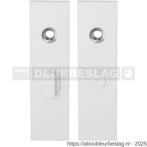 GPF Bouwbeslag ZwartWit GPF8100.55 WC55/8 groot kortschild rechthoekig enkelverend 169x46x8,5 mm WC55/8 grote deurknop wit - R21008331 - afbeelding 1