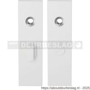 GPF Bouwbeslag ZwartWit GPF8100.55 WC57/5 groot kortschild rechthoekig enkelverend 169x46x8,5 mm WC57/5 grote deurknop wit - R21008332 - afbeelding 1
