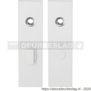 GPF Bouwbeslag ZwartWit GPF8100.55 WC63/8 groot kortschild rechthoekig enkelverend 169x46x8,5 mm WC63/8 grote deurknop wit - R21006484 - afbeelding 1