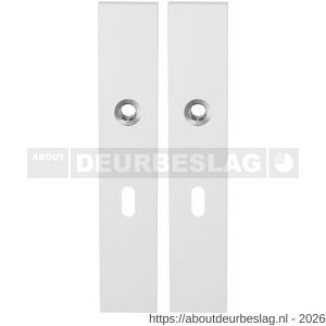 GPF Bouwbeslag ZwartWit GPF8100.65 BB56 langschild rechthoekig enkelverend 218x40x8,5 mm BB56 wit - R21006489 - afbeelding 1