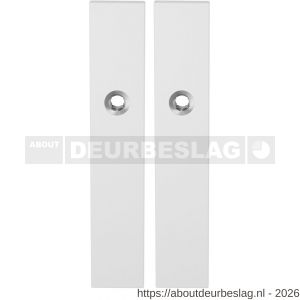 GPF Bouwbeslag ZwartWit GPF8100.65 blind langschild rechthoekig enkelverend 218x40x8,5 mm blind wit - R21006488 - afbeelding 1