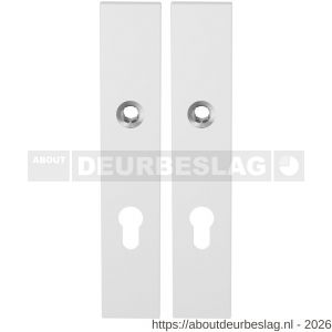 GPF Bouwbeslag ZwartWit GPF8100.65 PC72 langschild rechthoekig enkelverend 218x40x8,5 mm PC72 wit - R21006491 - afbeelding 1