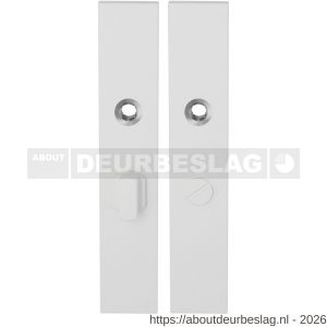 GPF Bouwbeslag ZwartWit GPF8100.65 WC55/8 groot langschild rechthoekig enkelverend 218x40x8,5 mm WC55/8 grote deurknop wit - R21008343 - afbeelding 1