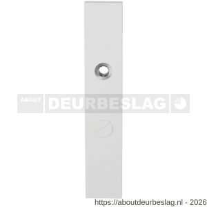 GPF Bouwbeslag ZwartWit GPF8100.65 WC63/8 groot langschild rechthoekig enkelverend 218x40x8,5 mm WC63/8 grote deurknop wit - R21006500 - afbeelding 1