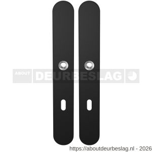 GPF Bouwbeslag ZwartWit GPF8100.70 XL BB72 langschild XL afgerond enkelverend 282x40x8,5 mm BB72 zwart - R21007521 - afbeelding 1