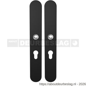 GPF Bouwbeslag ZwartWit GPF8100.70 XL PC55 langschild XL afgerond enkelverend 282x40x8,5 mm PC55 zwart - R21007522 - afbeelding 1