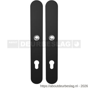 GPF Bouwbeslag ZwartWit GPF8100.70 XL PC85 langschild XL afgerond enkelverend 282x40x8,5 mm PC85 zwart - R21011222 - afbeelding 1