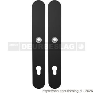 GPF Bouwbeslag ZwartWit GPF8100.70 XL PC92 langschild XL afgerond enkelverend 282x40x8,5 mm PC92 zwart - R21011223 - afbeelding 1