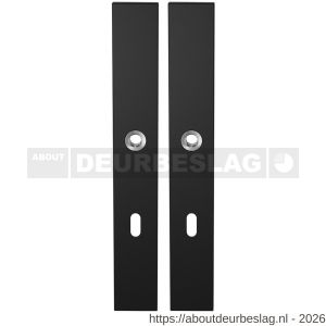 GPF Bouwbeslag ZwartWit GPF8100.75 XL BB72 langschild XL rechthoekig enkelverend 282x40x8,5 mm BB72 zwart - R21007536 - afbeelding 1