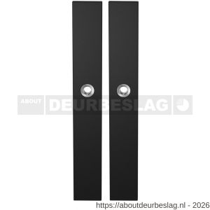 GPF Bouwbeslag ZwartWit GPF8100.75 XL blind langschild XL rechthoekig enkelverend 282x40x8,5 mm blind zwart - R21007534 - afbeelding 1