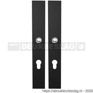 GPF Bouwbeslag ZwartWit GPF8100.75 XL PC72 langschild XL rechthoekig enkelverend 282x40x8,5 mm PC72 zwart - R21007538 - afbeelding 1