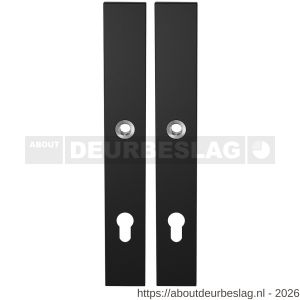 GPF Bouwbeslag ZwartWit GPF8100.75 XL PC92 langschild XL rechthoekig enkelverend 282x40x8,5 mm PC92 zwart - R21011229 - afbeelding 1