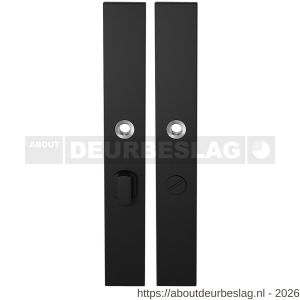 GPF Bouwbeslag ZwartWit GPF8100.75 XL WC55/8 groot langschild XL rechthoekig enkelverend 282x40x8,5 mm WC55/8 grote deurknop zwart - R21007553 - afbeelding 1