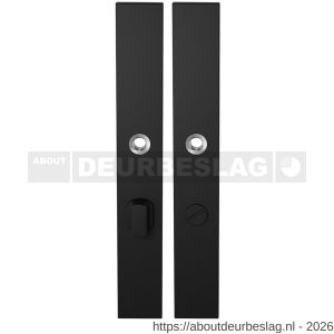 GPF Bouwbeslag ZwartWit GPF8100.75 XL WC63/8 groot langschild XL rechthoekig enkelverend 282x40x8,5 mm WC63/8 grote deurknop zwart - R21007555 - afbeelding 1
