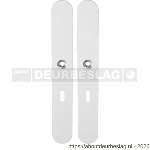 GPF Bouwbeslag ZwartWit GPF8100.80 XL BB56 langschild XL afgerond enkelverend 282x40x8,5 mm BB56 wit - R21007558 - afbeelding 1