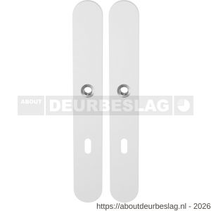 GPF Bouwbeslag ZwartWit GPF8100.80 XL BB72 langschild XL afgerond enkelverend 282x40x8,5 mm BB72 wit - R21007559 - afbeelding 1