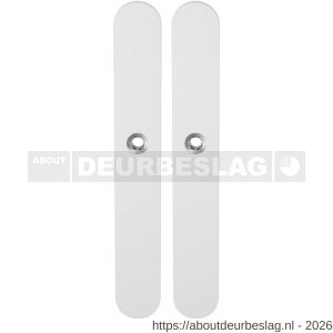 GPF Bouwbeslag ZwartWit GPF8100.80 XL blind langschild XL afgerond enkelverend 282x40x8,5 mm blind wit - R21007557 - afbeelding 1