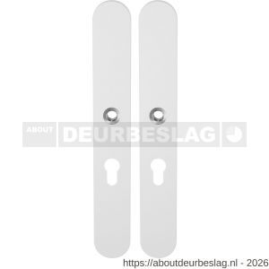 GPF Bouwbeslag ZwartWit GPF8100.80 XL PC55 langschild XL afgerond enkelverend 282x40x8,5 mm PC55 wit - R21007560 - afbeelding 1