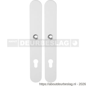GPF Bouwbeslag ZwartWit GPF8100.80 XL PC85 langschild XL afgerond enkelverend 282x40x8,5 mm PC85 wit - R21011234 - afbeelding 1