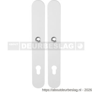 GPF Bouwbeslag ZwartWit GPF8100.80 XL PC92 langschild XL afgerond enkelverend 282x40x8,5 mm PC92 wit - R21011235 - afbeelding 1