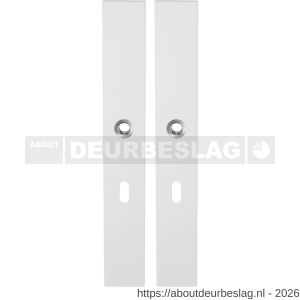 GPF Bouwbeslag ZwartWit GPF8100.85 XL BB56 langschild XL rechthoekig enkelverend 282x40x8,5 mm BB56 wit - R21007425 - afbeelding 1