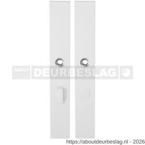 GPF Bouwbeslag ZwartWit GPF8100.85 XL WC63/8 groot langschild XL rechthoekig enkelverend 282x40x8,5 mm WC63/8 grote deurknop wit - R21007441 - afbeelding 1