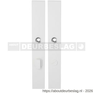 GPF Bouwbeslag ZwartWit GPF8100.85 XL WC72/8 groot langschild XL rechthoekig enkelverend 282x40x8,5 mm WC72/8 grote deurknop wit - R21007442 - afbeelding 1