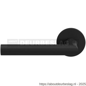 GPF Bouwbeslag Entree GPF810VZL L-haaks model 19 mm deurkruk gatdeel op rozet 53x6 mm linkswijzend zwart - R21010222 - afbeelding 1