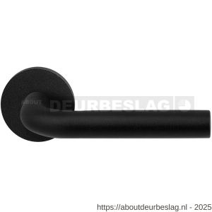 GPF Bouwbeslag ZwartWit GPF8200.61-00 Aka deurkruk op rond rozet 50x8 mm zwart - R21009312 - afbeelding 1