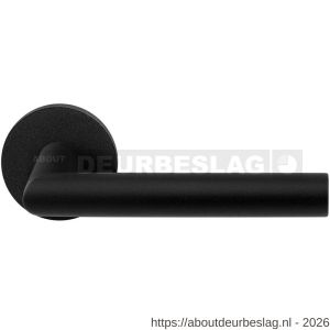 GPF Bouwbeslag ZwartWit GPF8210.61-00 Toi deurkruk op rond rozet 50x8 mm zwart - R21009314 - afbeelding 1