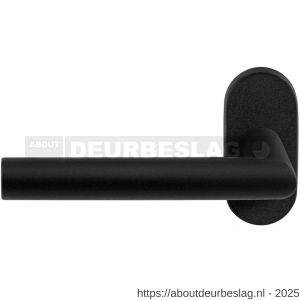 GPF Bouwbeslag ZwartWit GPF8210.61-04L Toi deurkruk gatdeel op ovaal rozet 70x32x10 mm linkswijzend zwart - R21010235 - afbeelding 1