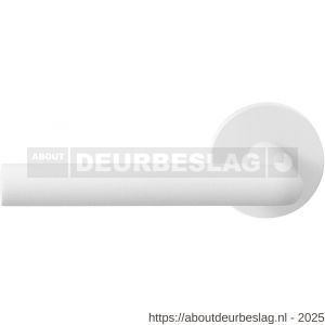 GPF Bouwbeslag ZwartWit GPF8212.62-00L/R Toi deurkruk gatdeel op rond rozet 50x8 mm links-rechtswijzend wit - R21013940 - afbeelding 1