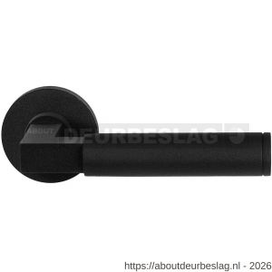 GPF Bouwbeslag ZwartWit GPF8213.61-00 Kuri deurkruk op rond rozet 50x8 mm zwart - R21009322 - afbeelding 1