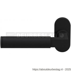GPF Bouwbeslag ZwartWit GPF8213.61-04L Kuri deurkruk gatdeel op ovaal rozet 70x32x10 mm linkswijzend zwart - R21010249 - afbeelding 1