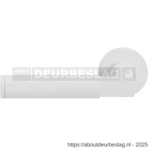 GPF Bouwbeslag ZwartWit GPF8214.62-00L/R Kuri deurkruk gatdeel op rond rozet 50x8 mm links-rechtswijzend wit - R21013951 - afbeelding 1