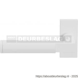 GPF Bouwbeslag ZwartWit GPF8214.62-01L Kuri deurkruk gatdeel op rechthoekig rozet 70x32x10 mm linkswijzend wit - R21013952 - afbeelding 1