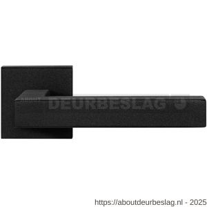 GPF Bouwbeslag ZwartWit GPF8216.61-02R Zaki+ deurkruk gatdeel op vierkant rozet 50x50x8 mm rechtswijzend zwart - R21010262 - afbeelding 1
