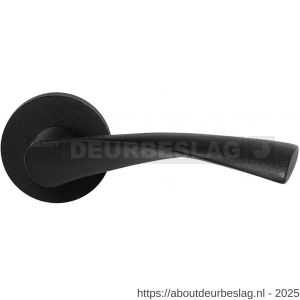 GPF Bouwbeslag ZwartWit GPF8225.61-00R Kino deurkruk gatdeel op rond rozet 50x8 mm rechtswijzend zwart - R21010275 - afbeelding 1