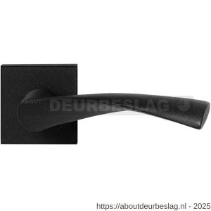 GPF Bouwbeslag ZwartWit GPF8225.61-02R Kino deurkruk gatdeel op vierkant rozet 50x50x8 mm rechtswijzend zwart - R21010277 - afbeelding 1