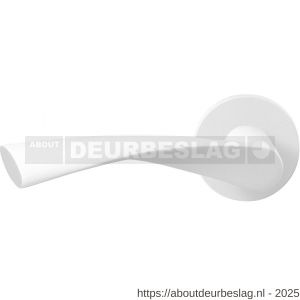 GPF Bouwbeslag ZwartWit GPF8227.62-00L Kino deurkruk gatdeel op rond rozet 50x8 mm linkswijzend wit - R21013973 - afbeelding 1