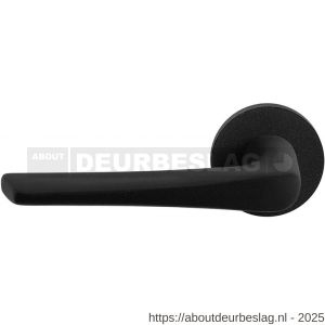 GPF Bouwbeslag ZwartWit GPF8230.61-00L/R Tiki deurkruk gatdeel op rond rozet 50x8 mm links-rechtswijzend zwart - R21010284 - afbeelding 1
