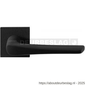 GPF Bouwbeslag ZwartWit GPF8230.61-02R Tiki deurkruk gatdeel op vierkant rozet 50x50x8 mm rechtswijzend zwart - R21010286 - afbeelding 1